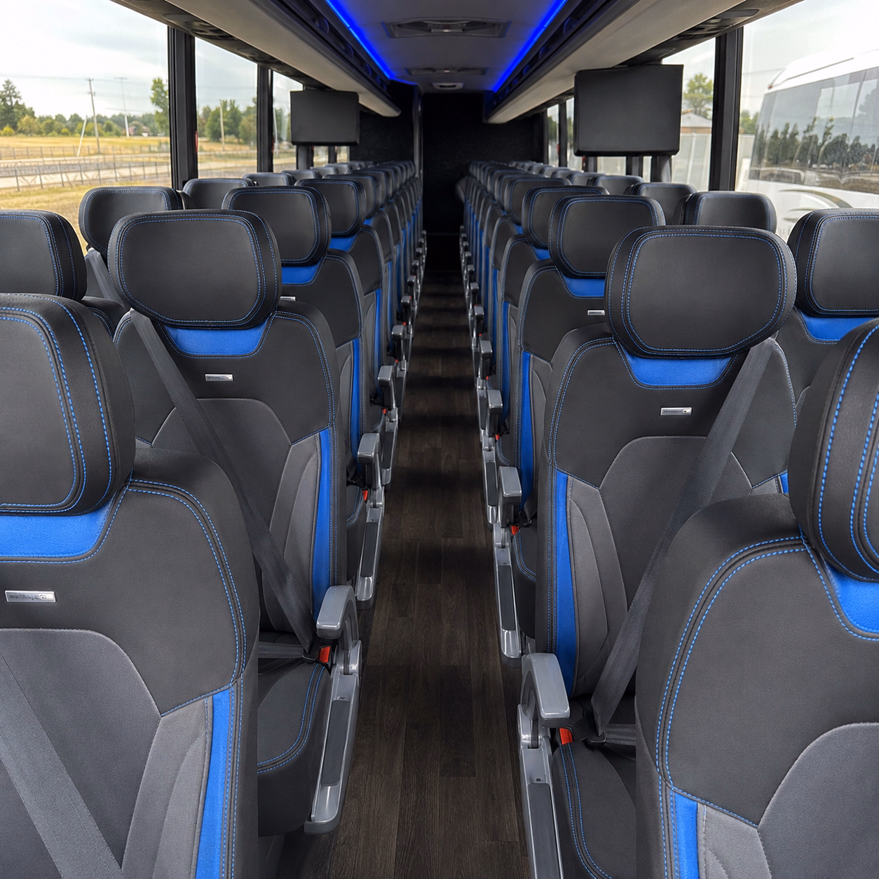 round rock charter bus services interior